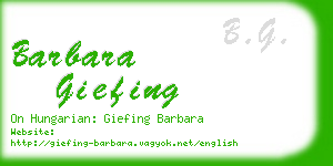 barbara giefing business card